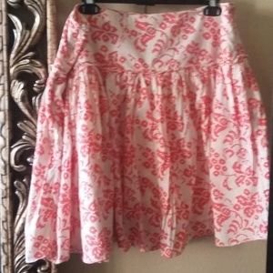Cotton Coral Flirty Skirt